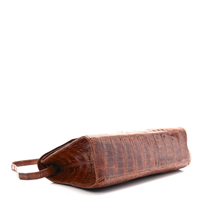 Nancy Gonzalez Crocodile Envelope Shoulder Bag Cognac 3 of 9