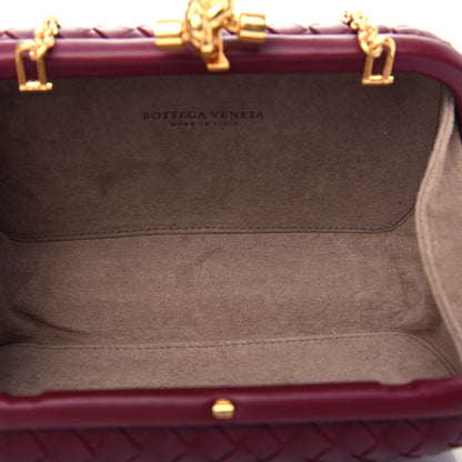 Bottega Veneta Nappa Intrecciato Chain Knot Clutch Bordeaux 5 of 9