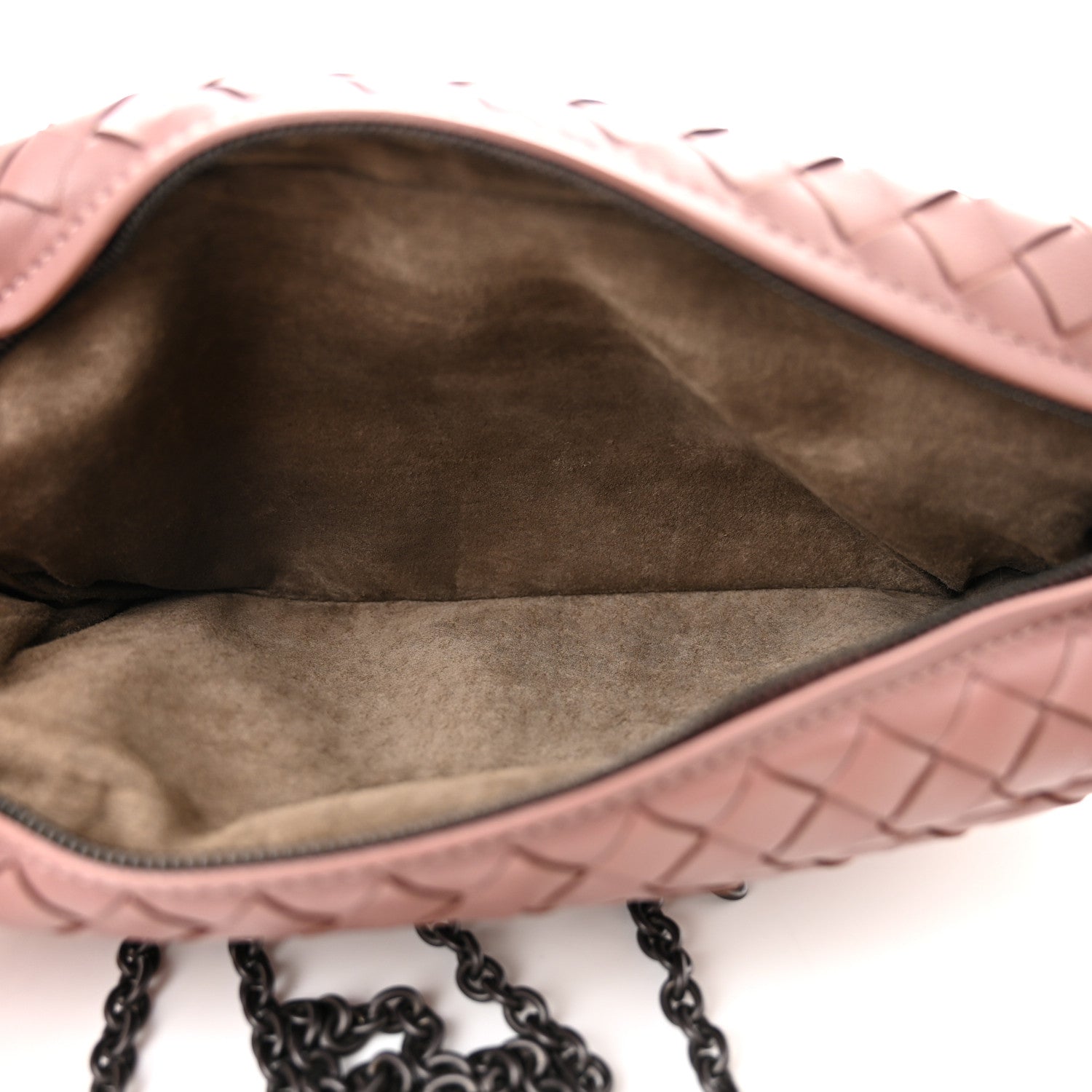 Bottega Veneta Nappa Intrecciato Small Chain Crossbody Dusty Rose 7 of 18