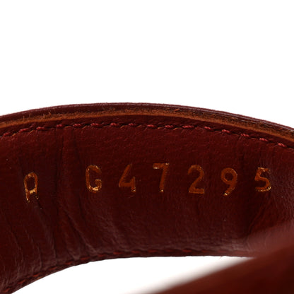 Chanel Crocodile Embossed Patent Calfskin Camellia Thong Sandals 38 Dark Red 9 of 10