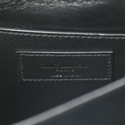 Saint Laurent Patent Embossed Small Le Monogramme Satchel Black 6 of 8