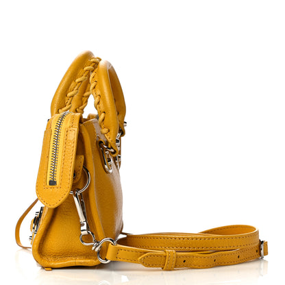 Balenciaga Chevre Silver Metallic Edge Hardware Nano City Jaune Epi 20 of 20