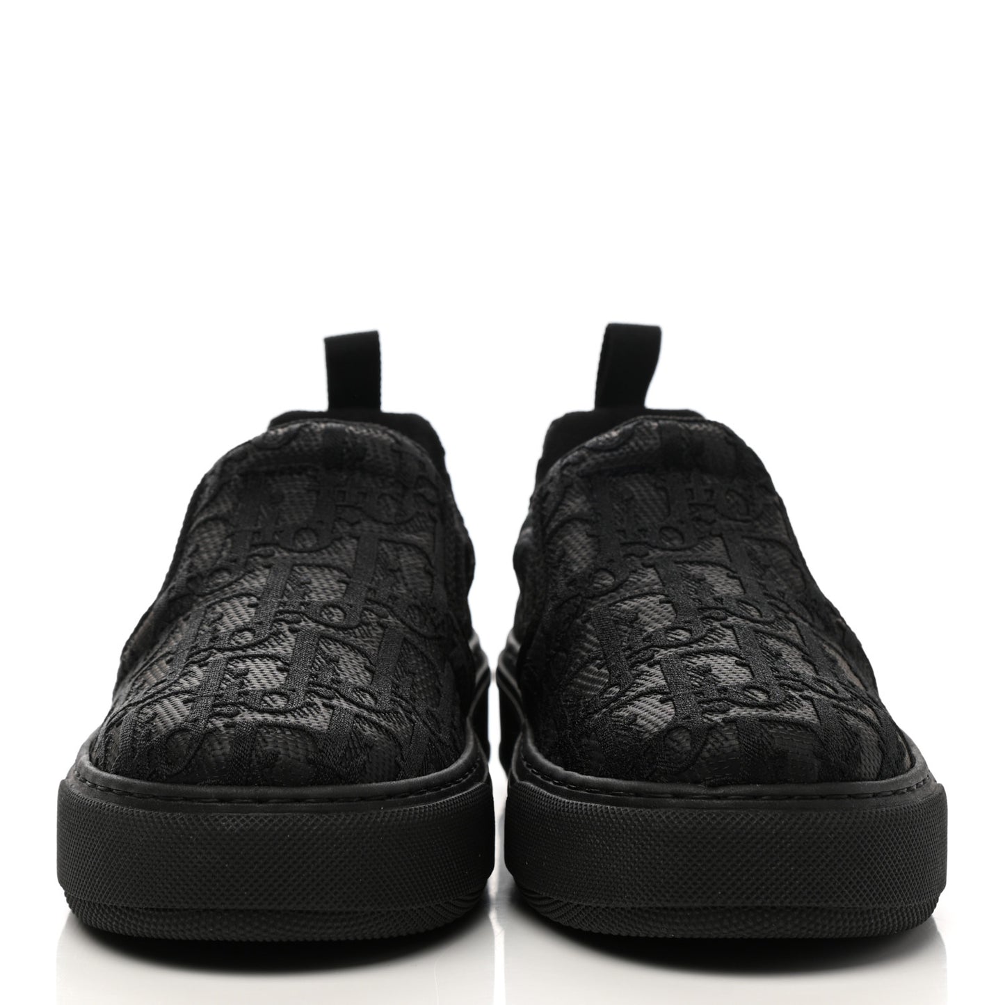 Shiny Technical Fabric Oblique Embroidered Womens Solar Slip On Sneakers 36.5 Black