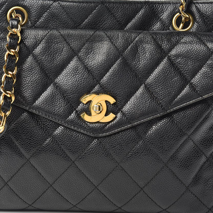 Chanel Caviar Quilted Flap Shoulder Bag Black 26 of 27