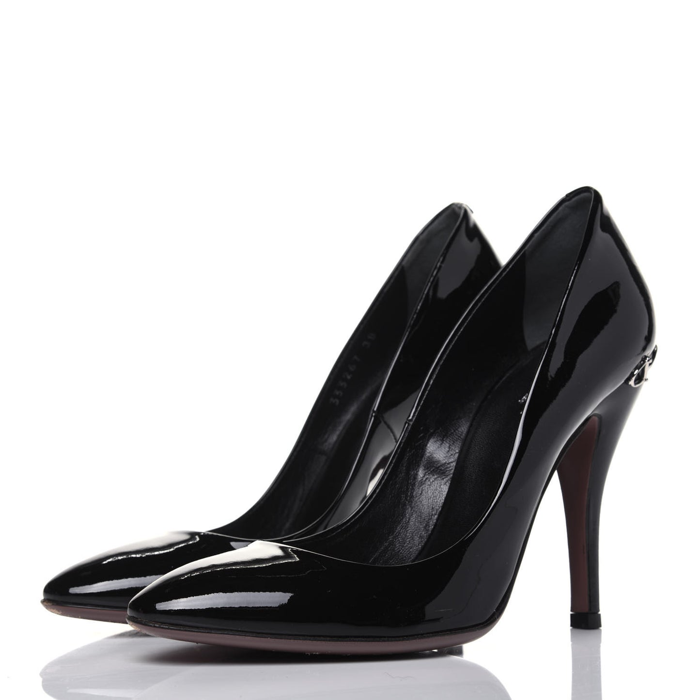 Patent Calfskin Pumps 38 Black