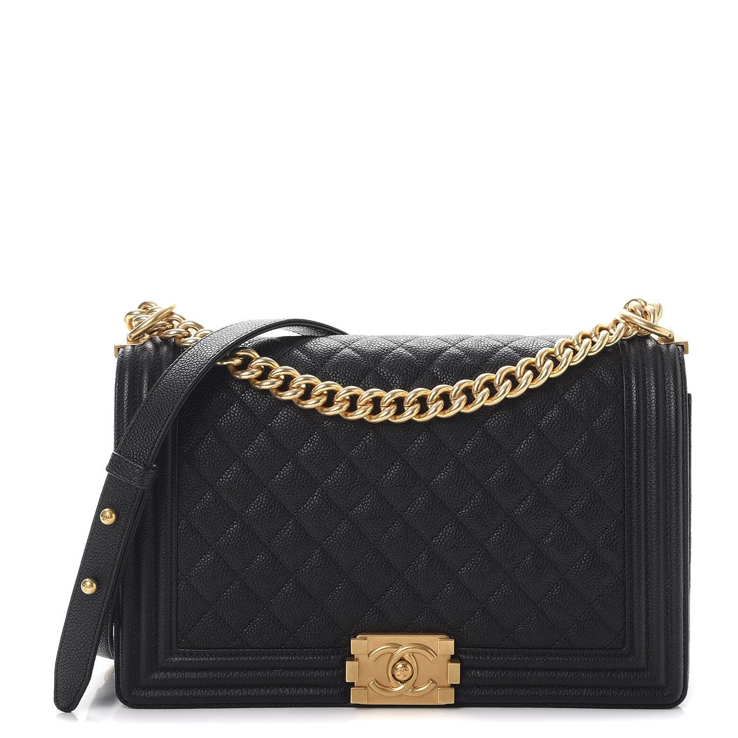 Caviar Quilted New Medium Boy Flap Black