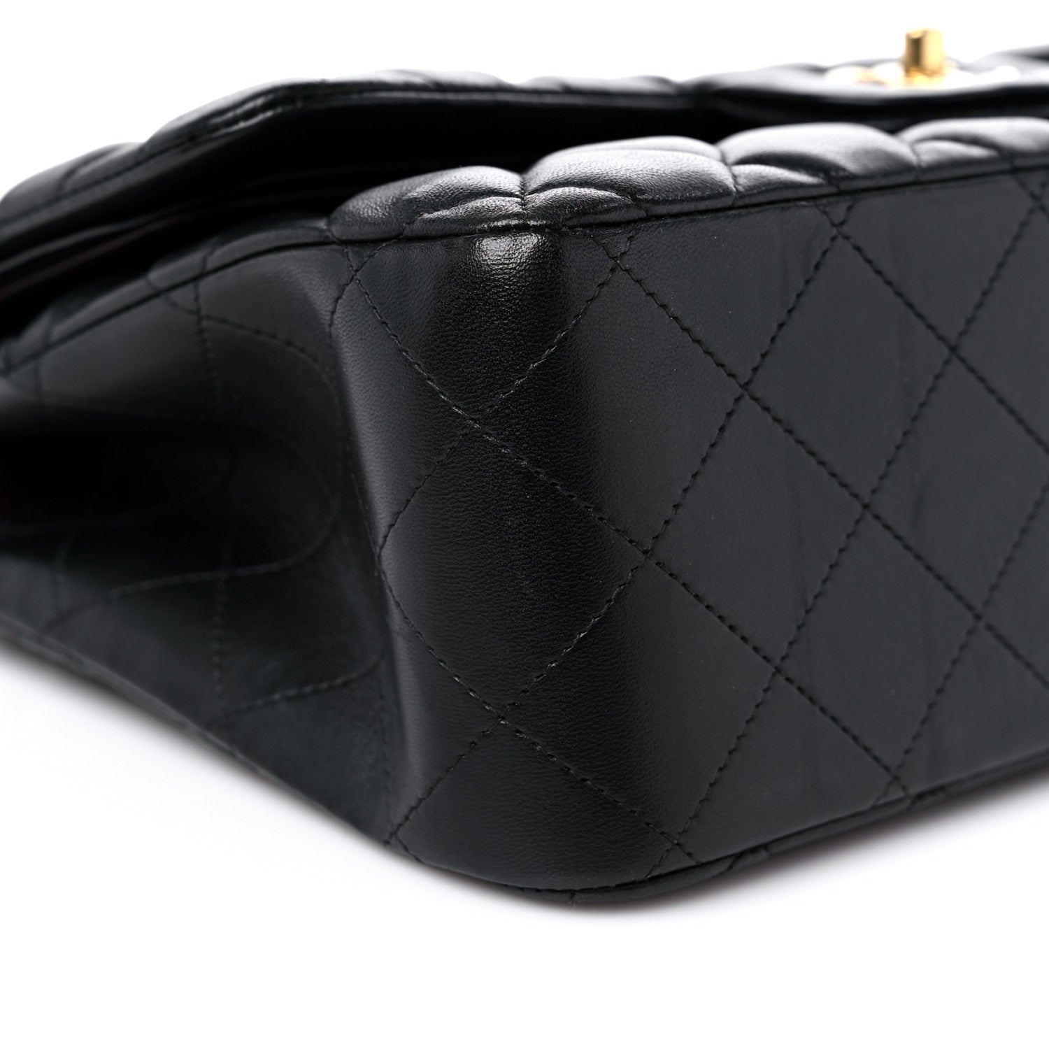 Chanel Lambskin Quilted Jumbo Double Flap Black 8 of 12