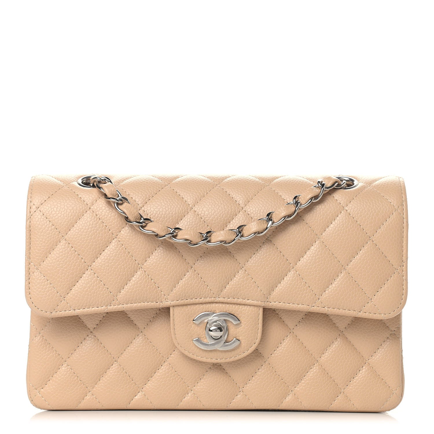 Chanel Caviar Quilted Small Double Flap Beige 1 of 9