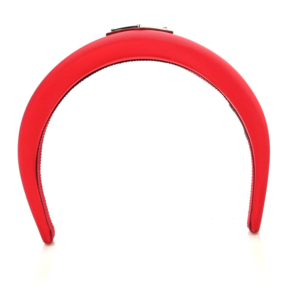 Prada Re-Nylon Triangle Logo Headband Fuoco 1 of 4