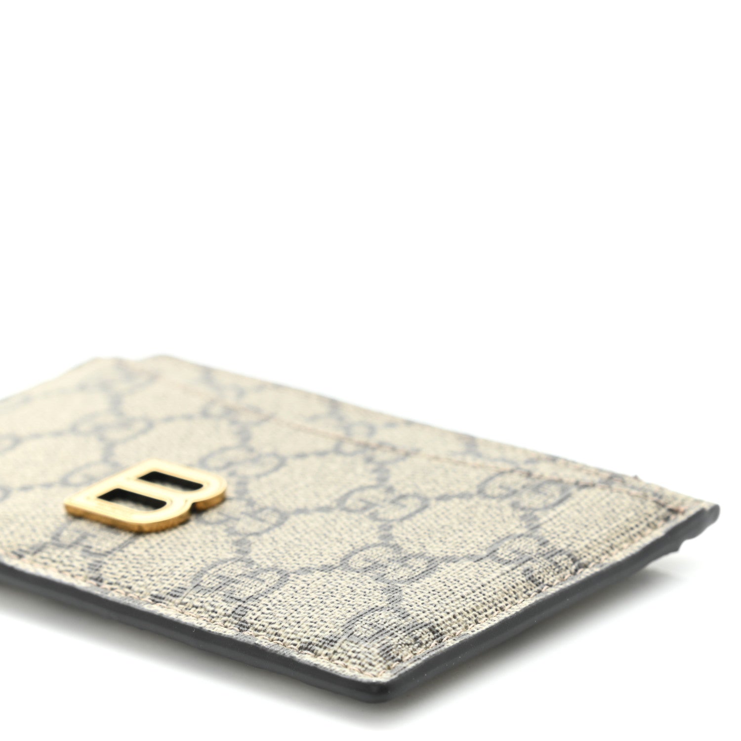 Gucci X BALENCIAGA GG Supreme Monogram Zip Card Case Beige Ebony 9 of 9