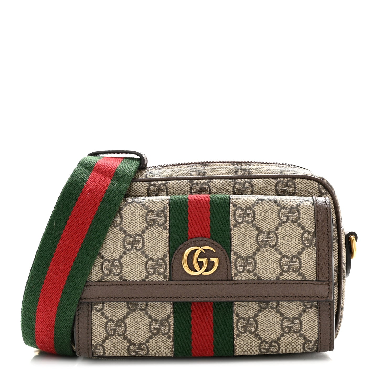 GG Supreme Monogram Web Mini Ophidia Bag Beige Ebony