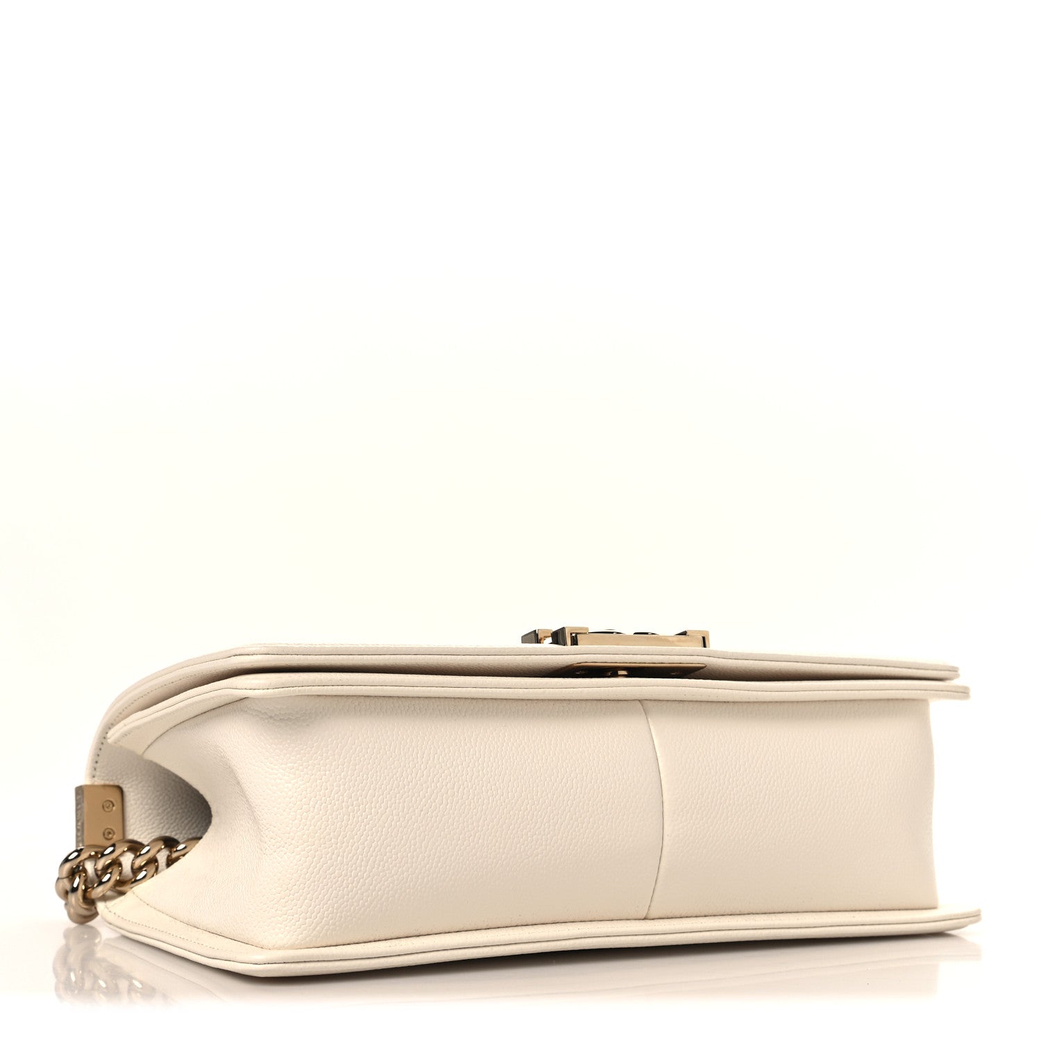 Chanel Caviar Quilted Medium Boy Flap White 4 of 11
