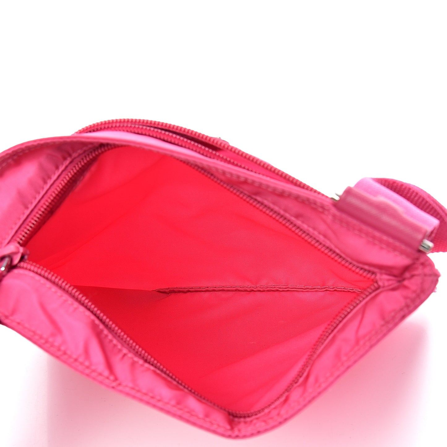 Nylon Vela Flat Messenger Bag Fuxia