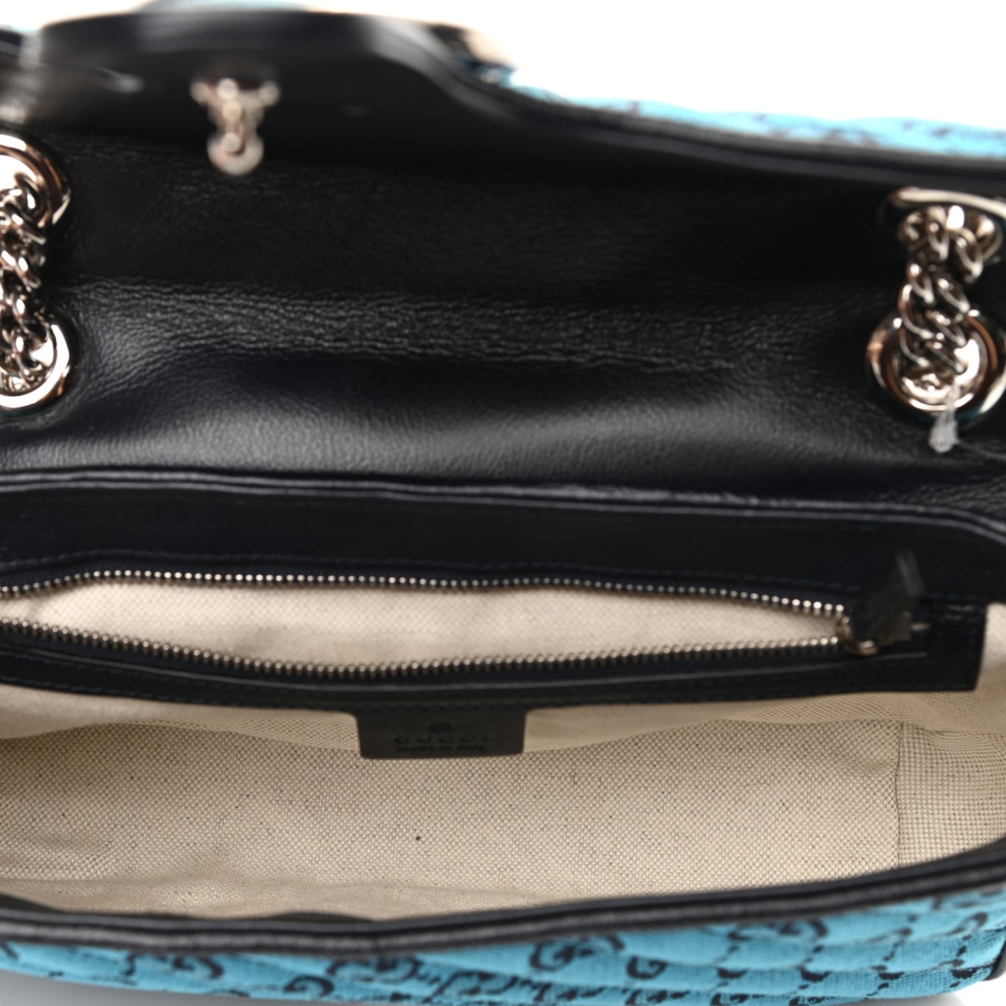 Monogram Multicolor Matelasse Diagonal Small GG Marmont Shoulder Bag Light Blue