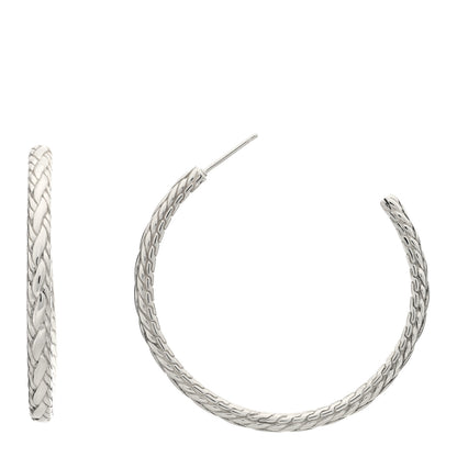 John Hardy Sterling Silver Kepang Medium Hoop Earrings 1 of 3