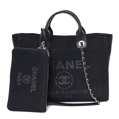 Chanel Mixed Fibers Small Deauville Tote Black 3 of 11