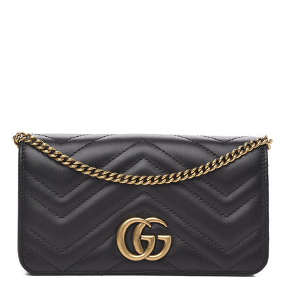 Gucci Calfskin Matelasse GG Marmont Mini Bag Black 1 of 13