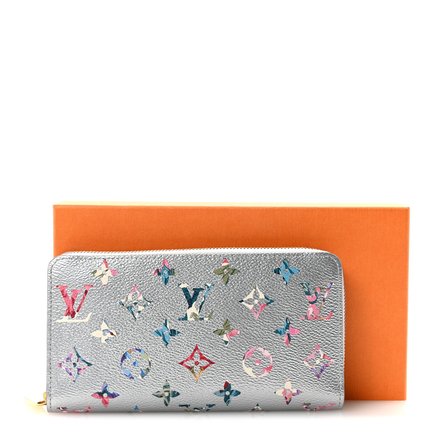 Louis Vuitton Metallic Monogram LV Garden Zippy Wallet Silver 7 of 7