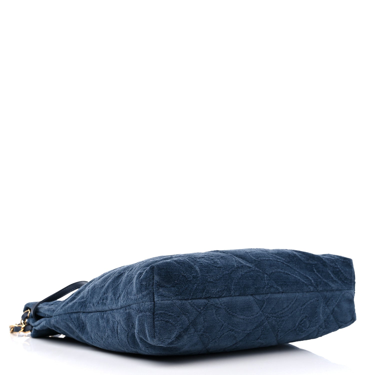 Chanel Velvet Camellia Quilted Small Chanel 22 Dark Blue 5 of 11