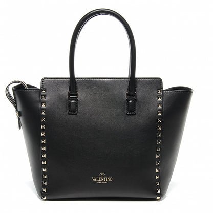 Valentino Garavani Vitello Rockstud Double Handle Tote Black 1 of 8