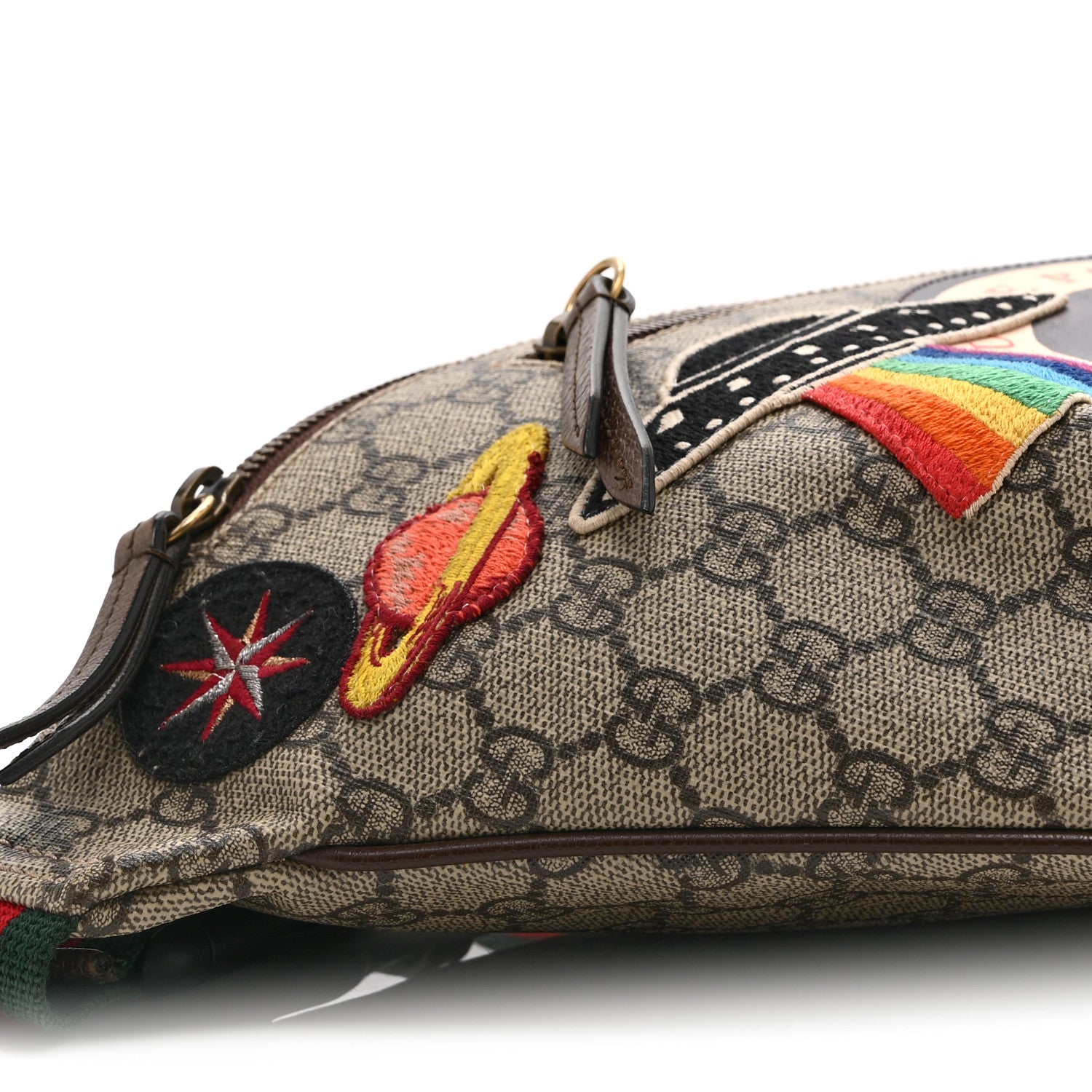 Gucci GG Supreme Monogram Courrier Belt Bag  Beige New Acero 10 of 11