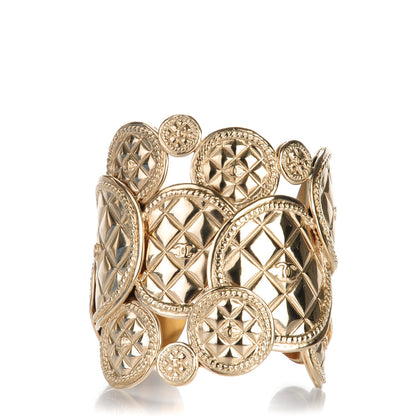 Chanel Medallion Coin CC Cuff Gold 1 of 4