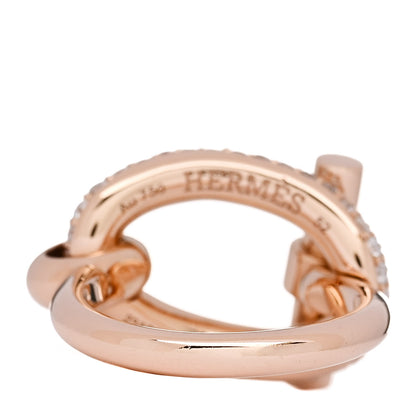 Hermes 18K Rose Gold Diamond Adage Ring 52 6 4 of 7