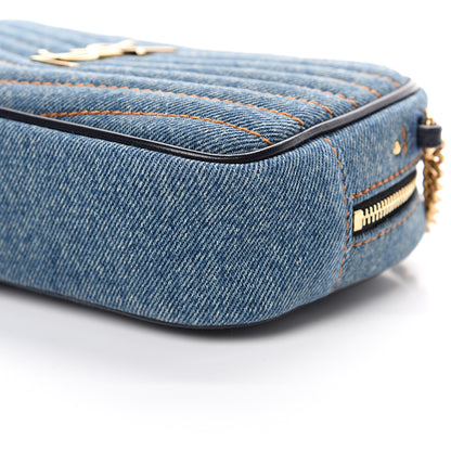 Saint Laurent Denim Matelasse Monogram Mini Lou Camera Bag California Blue 9 of 9