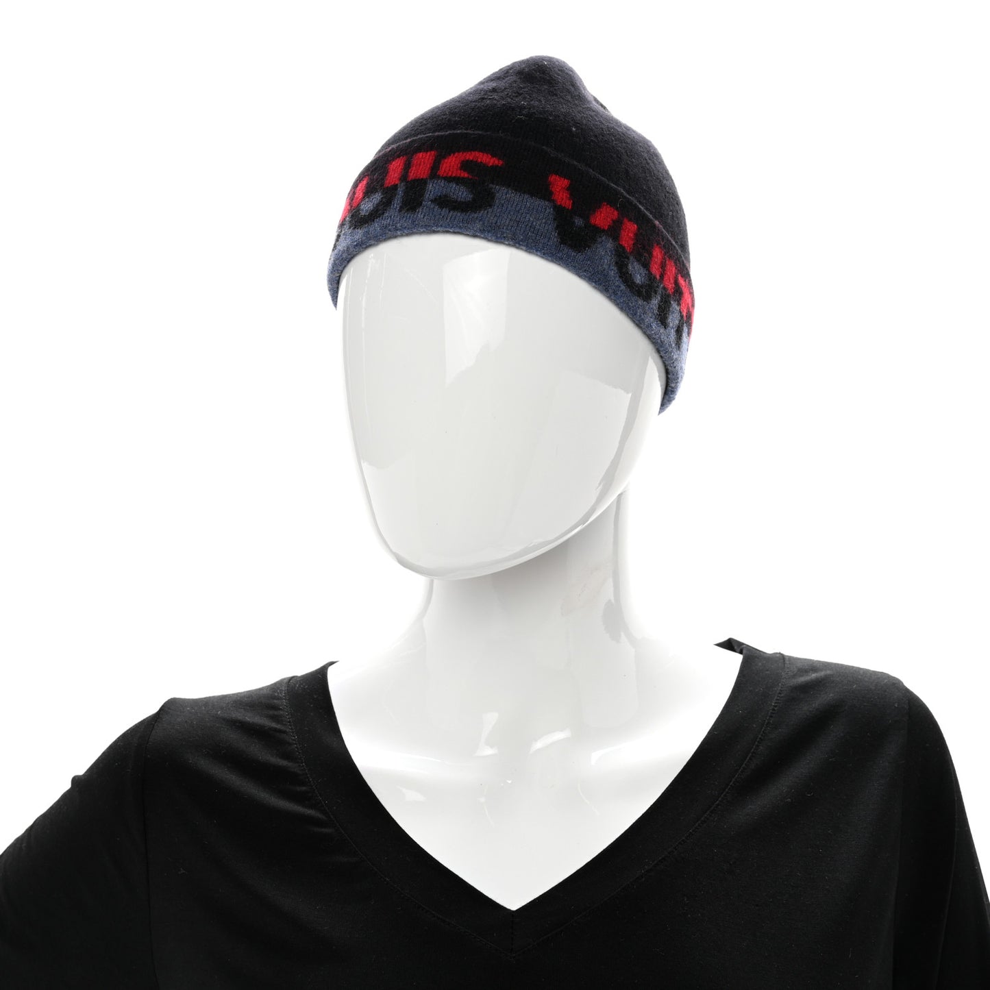 Wool Horizon Beanie Hat Rouge Blue