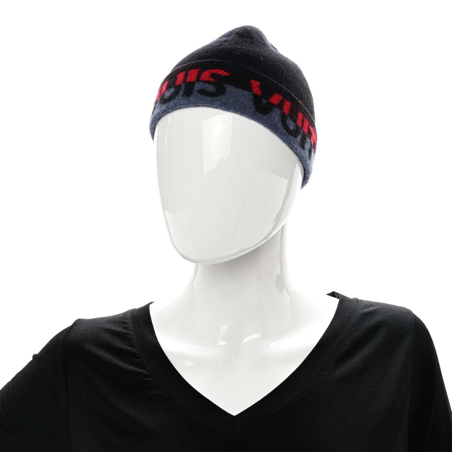 Louis Vuitton Wool Horizon Beanie Hat Rouge Blue 2 of 5
