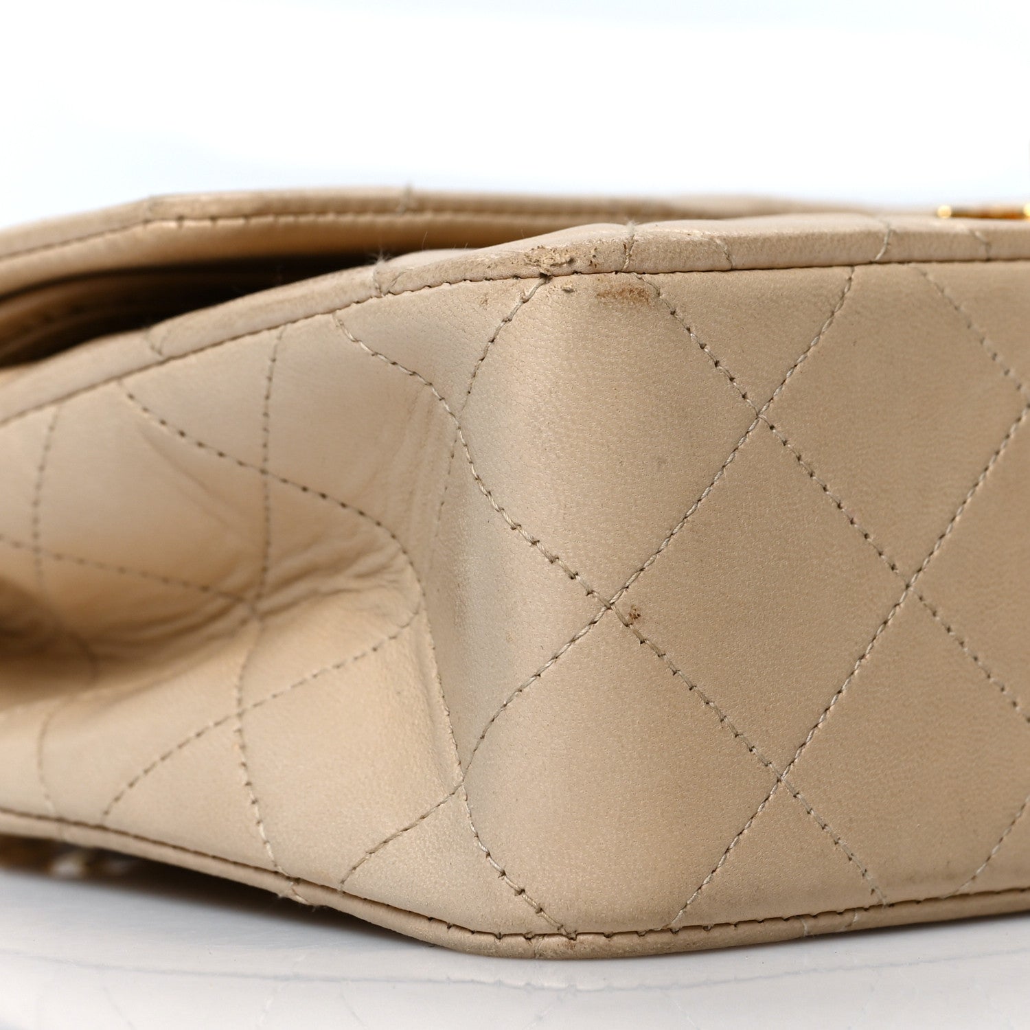 Chanel Lambskin Quilted Small Double Flap Beige 9 of 10