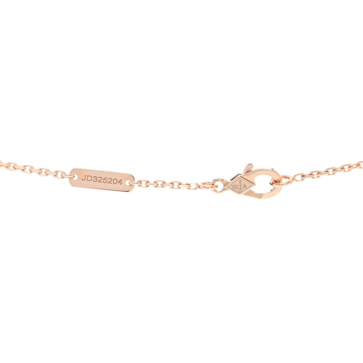 Van Cleef & Arpels 18K Rose Gold Vintage Alhambra Pendant Necklace 5 of 6