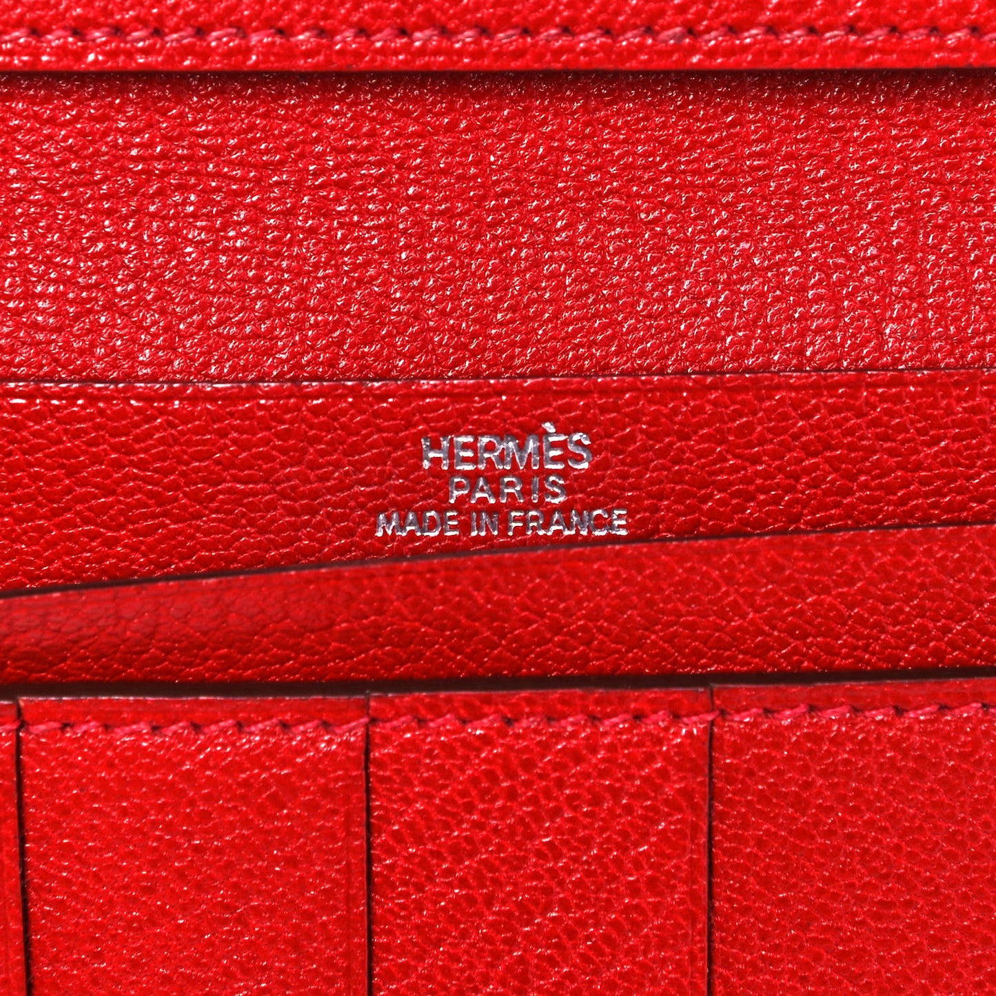Chevre Mysore Bearn Gusset Wallet Rouge Garance