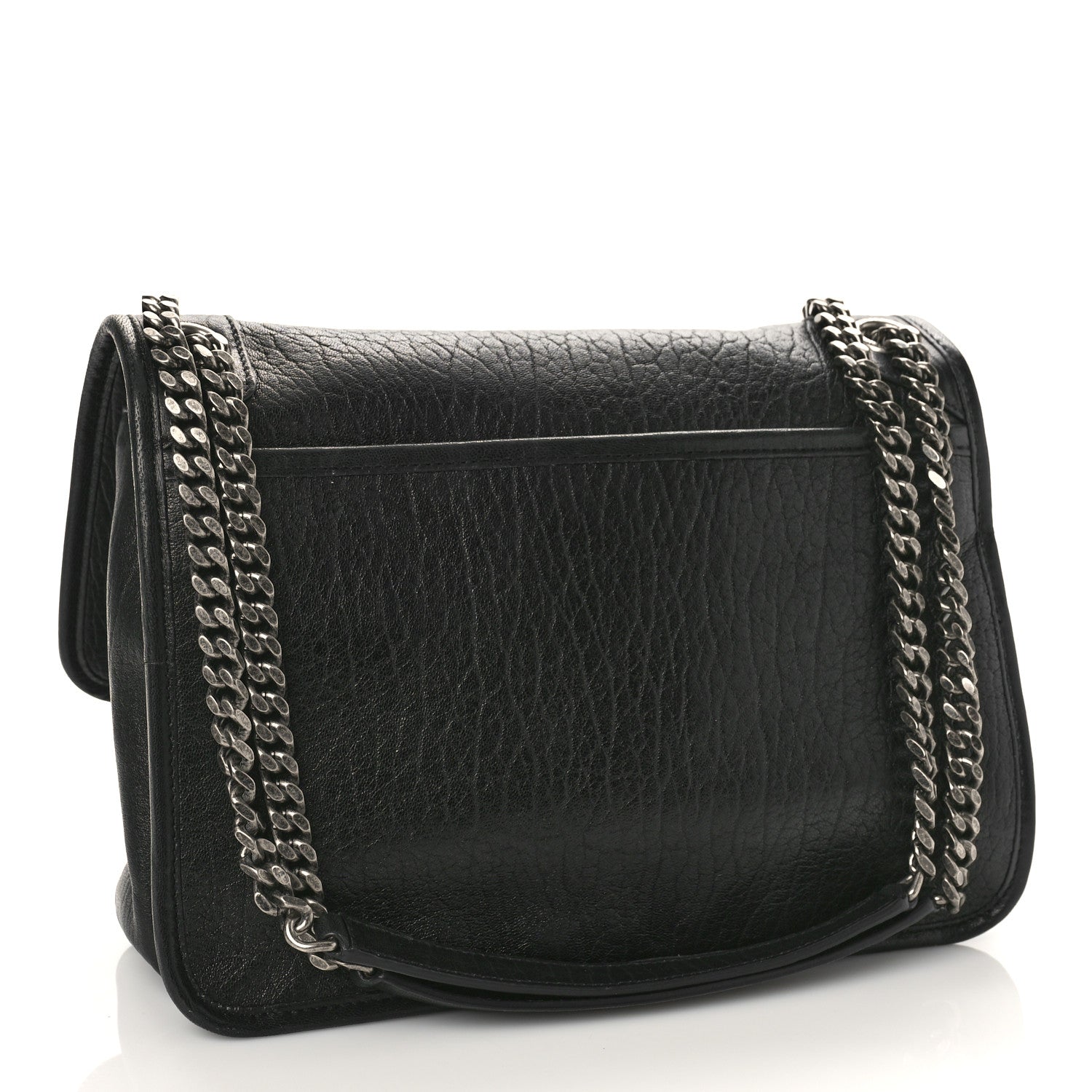 Saint Laurent Grained Lambskin Monogram Medium Niki Chain Satchel Black 3 of 8