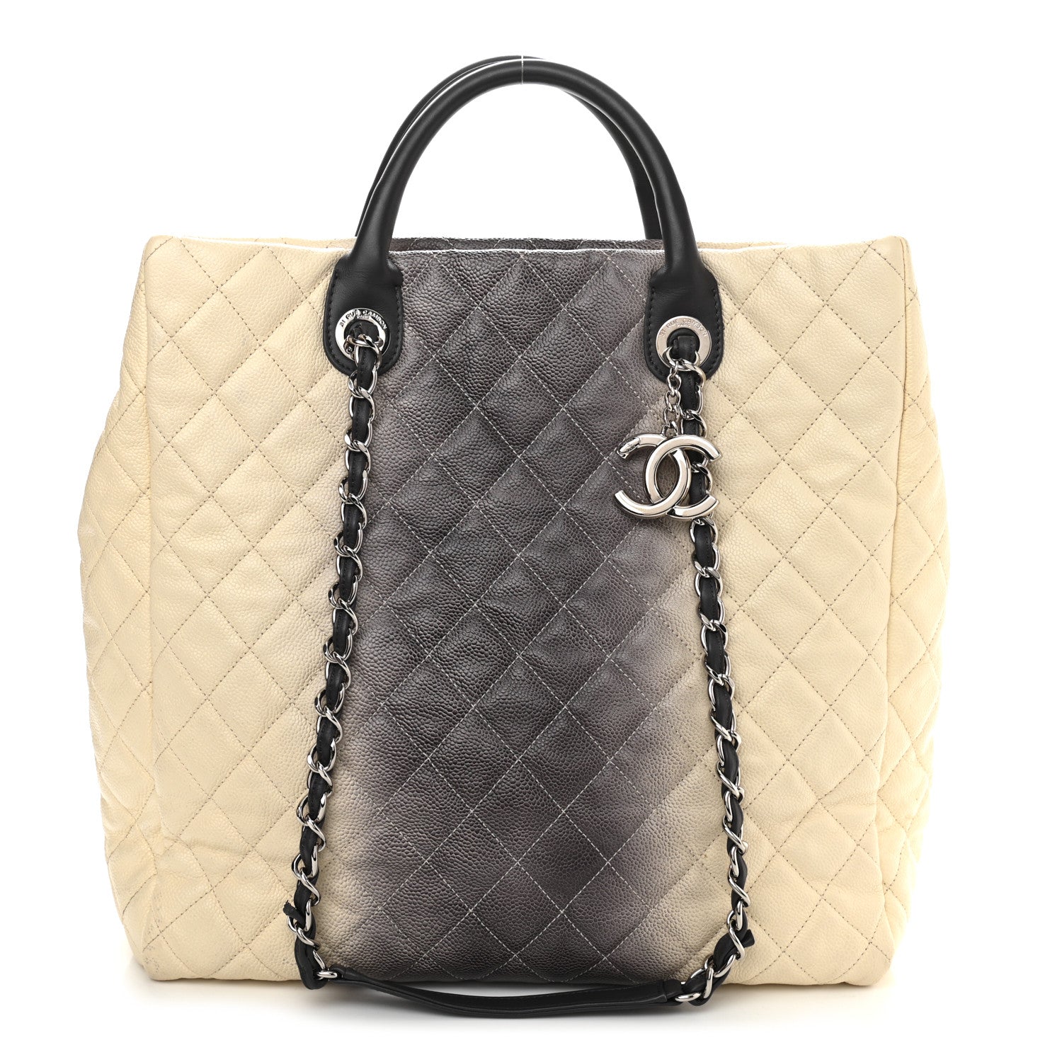 Chanel Caviar Ombre Large Shopping Tote White 1 of 12