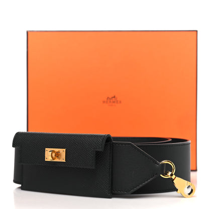 Hermes Swift Epsom Pocket Kelly Shoulder Strap Black 5 of 5