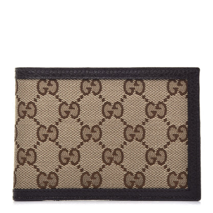 Gucci Monogram Bi-Fold Wallet Beige Dark Brown 1 of 6