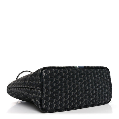 Moynat Grained Calfskin Canvas 1920 Oh! Tote Ruban PM Carbon Silver 4 of 10