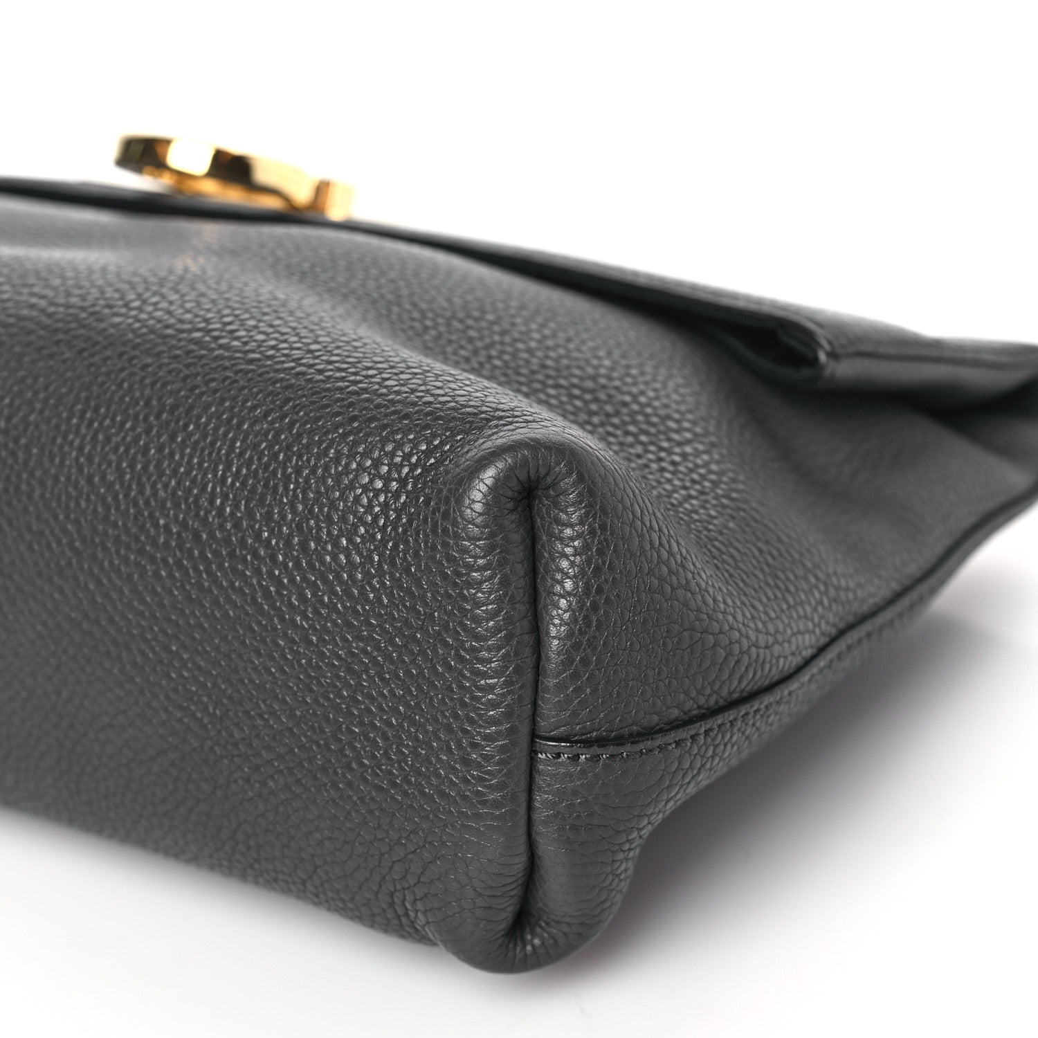 Salvatore Ferragamo Calfskin May Clutch Grey 8 of 8