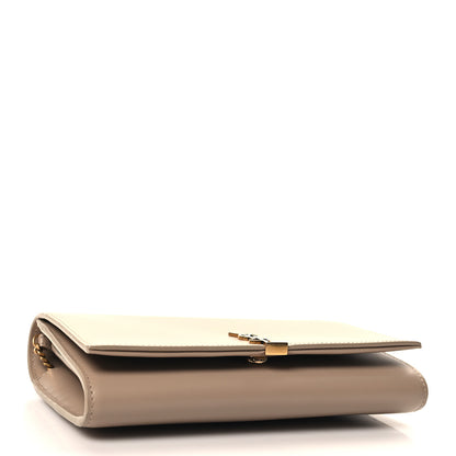 Saint Laurent Glossy Calfskin Monogram Chain Wallet Dark Beige 4 of 10