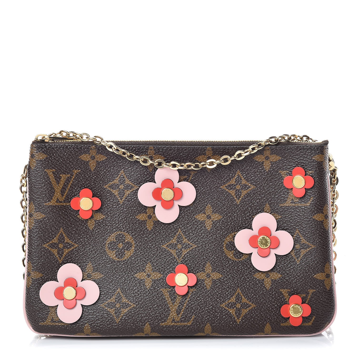 Louis Vuitton Monogram Blooming Flowers Double Zip Pochette 1 of 12