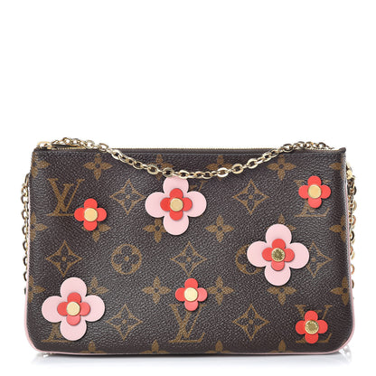 Louis Vuitton Monogram Blooming Flowers Double Zip Pochette 1 of 12