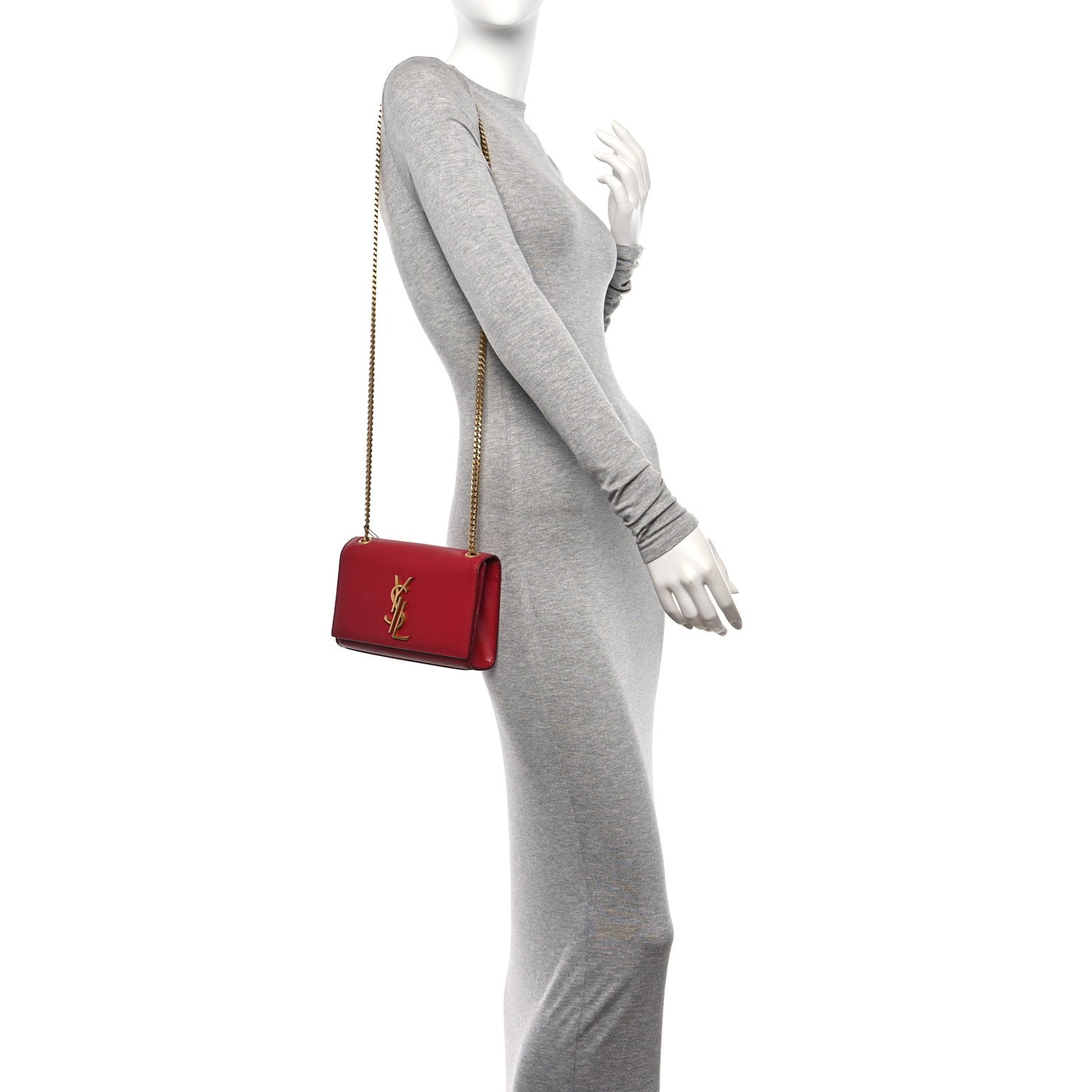 Grain De Poudre Small Deconstructed Monogram Kate Satchel Red