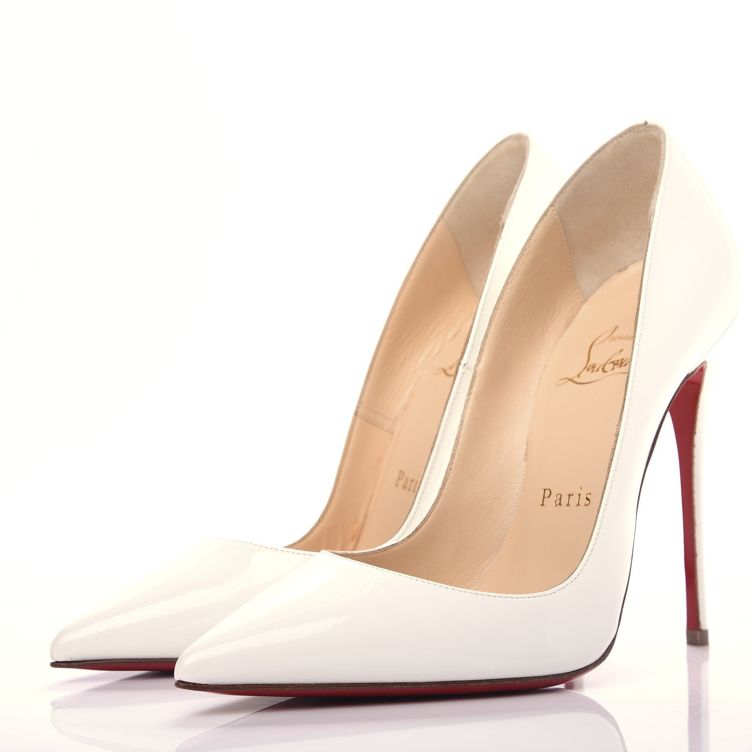 Christian Louboutin Patent So Kate 120 Pumps 35 White 3 of 9
