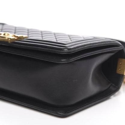 Chanel Lambskin Quilted Medium Boy Flap Black 10 of 15
