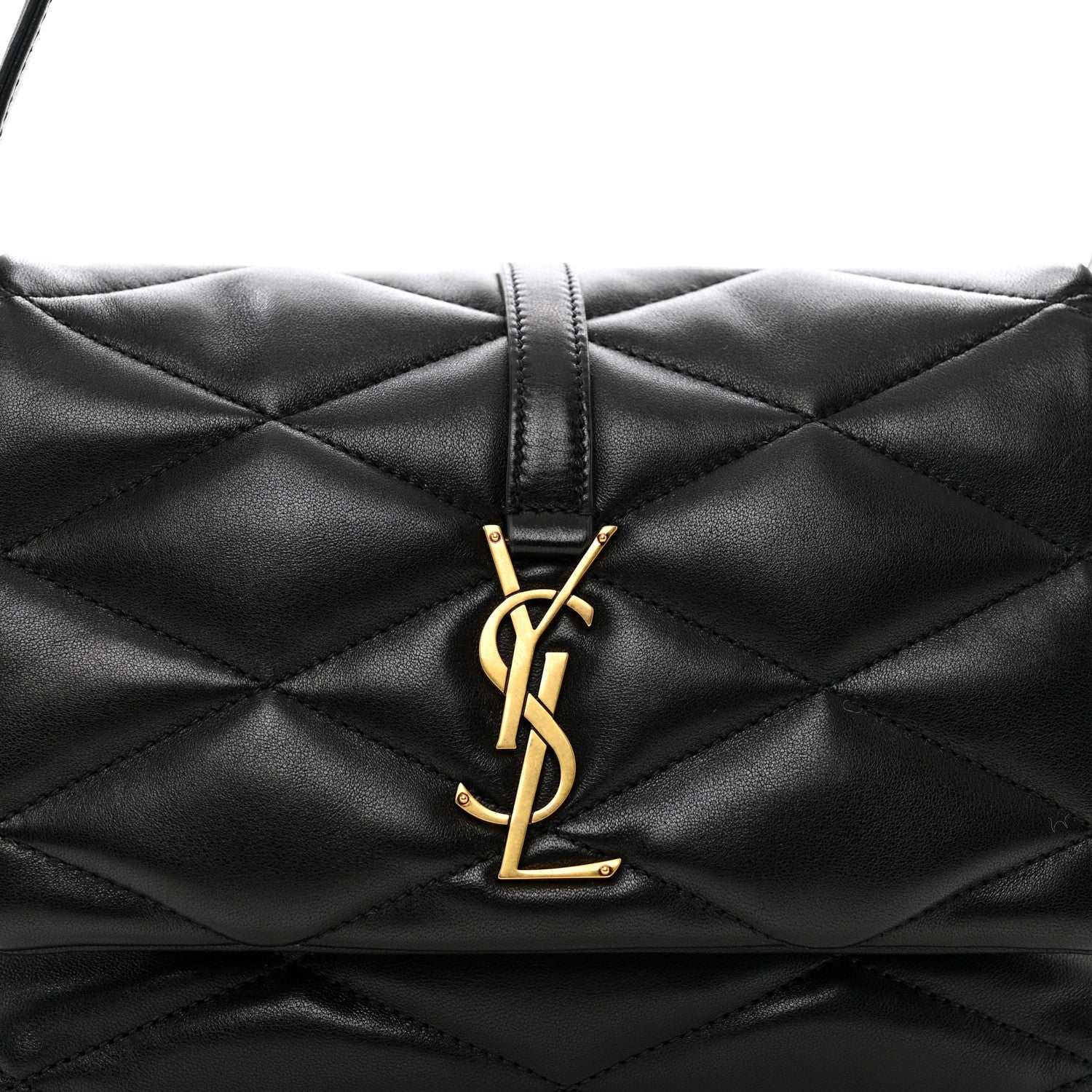 Saint Laurent Lambskin Quilted Le 57 Diamond Shoulder Bag Black 7 of 9