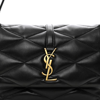 Saint Laurent Lambskin Quilted Le 57 Diamond Shoulder Bag Black 7 of 9