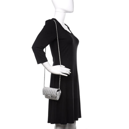 Chanel Metallic Lambskin Quilted Glasses Case With Chain Silver 2 of 12