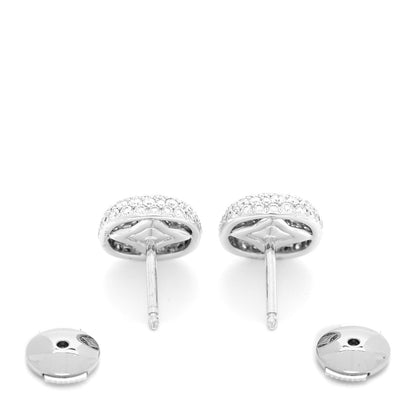 David Yurman 18K White Gold Diamond Pave Earrings 3 of 5