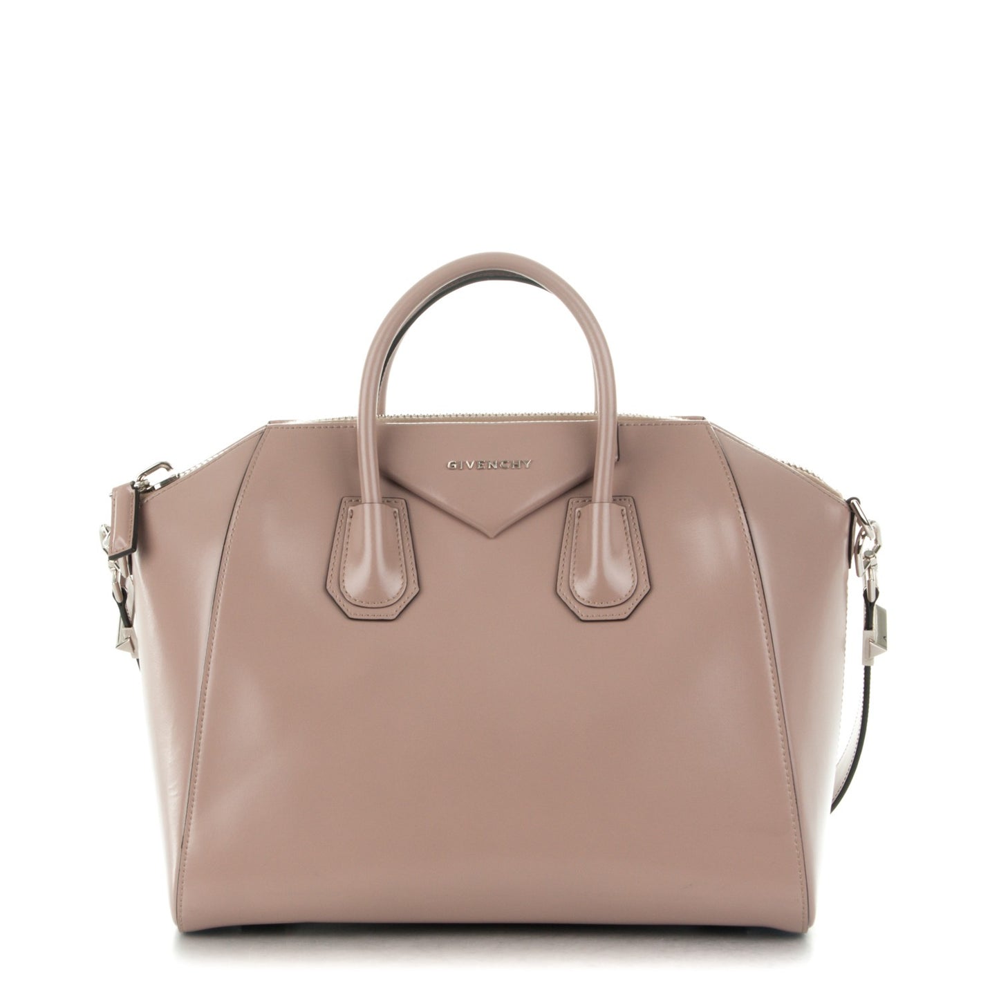 Shiny Lord Calfskin Medium Antigona Taupe